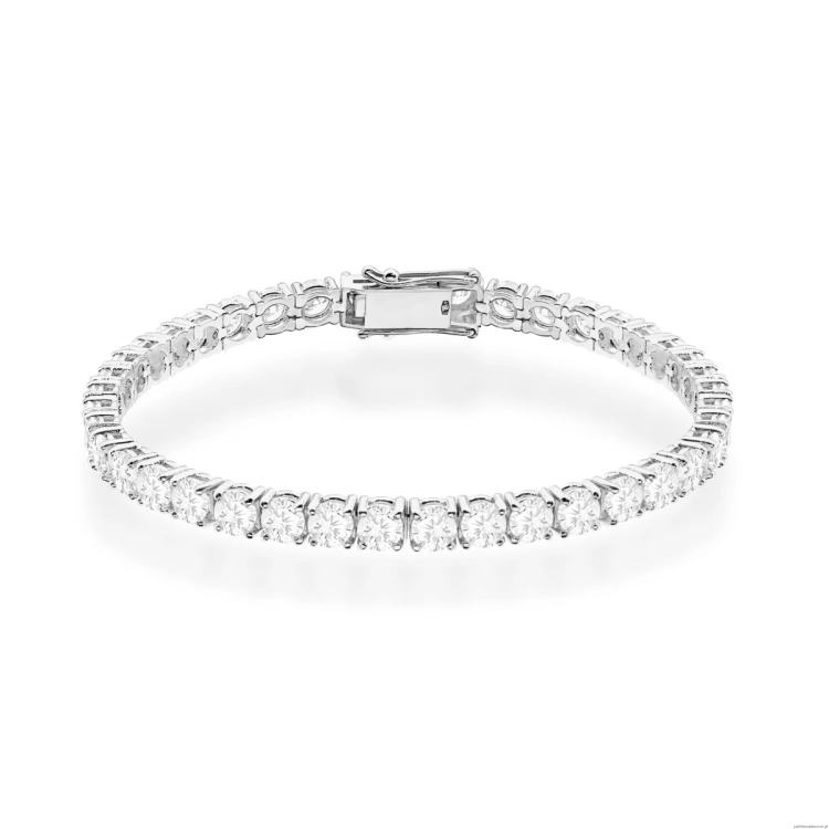 Bransoletka B0039 z diamentami laboratoryjnymi białe złoto