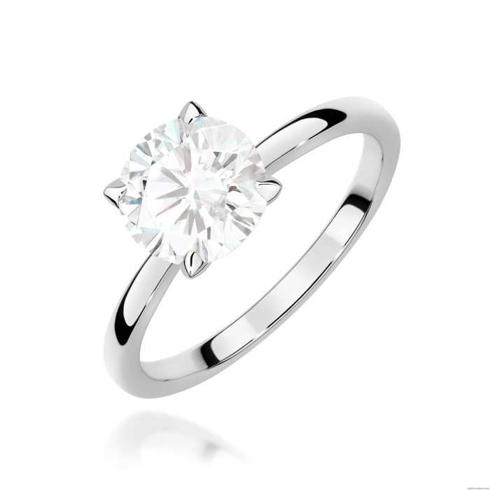 Pierścionek W0715 Diament Laboratoryjny 1,50ct białe złoto