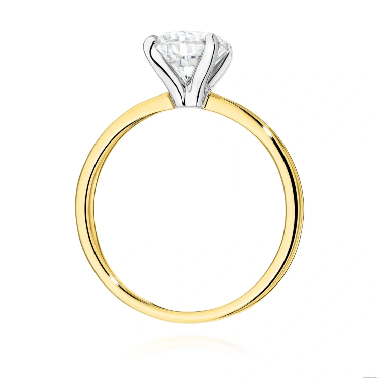Pierścionek W0715 Diament Laboratoryjny 1,50ct żółte złoto