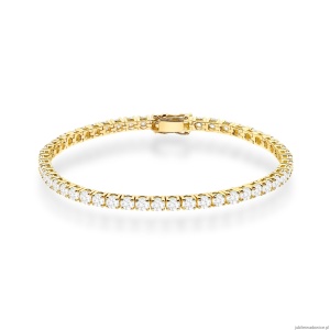 Bransoletka B0039 z diamentami żółte złoto
