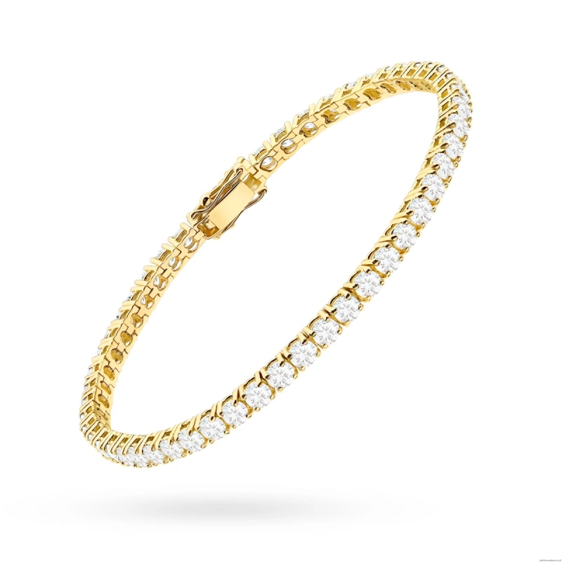Bransoletka B0039 z diamentami żółte złoto