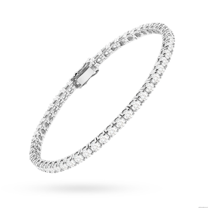 Bransoletka B0039 z diamentami białe złoto