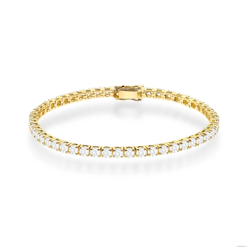 Bransoletka B0039 z diamentami żółte złoto