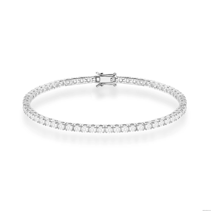 Bransoletka B0039 z diamentami białe złoto