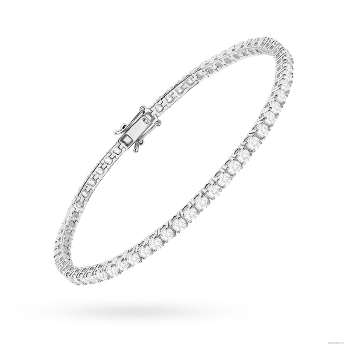 Bransoletka B0039 z diamentami białe złoto