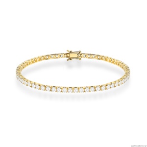 Bransoletka B0039 z diamentami żółte złoto