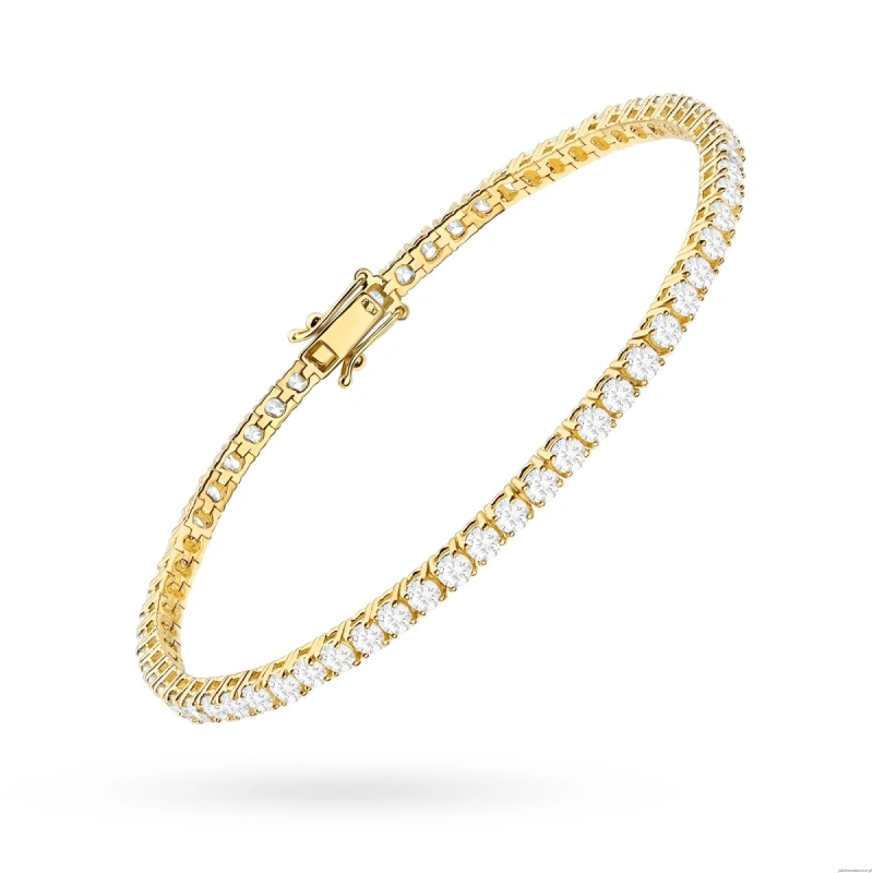 Bransoletka B0039 z diamentami żółte złoto