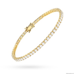 Bransoletka B0039 z diamentami żółte złoto