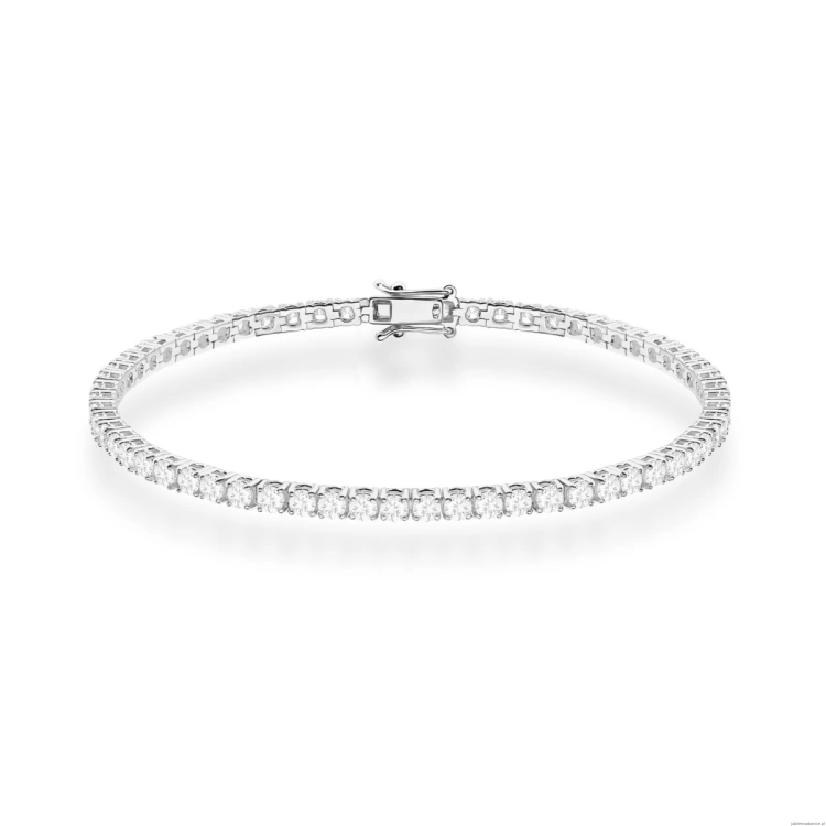 Bransoletka B0039 z diamentami laboratoryjnymi białe złoto