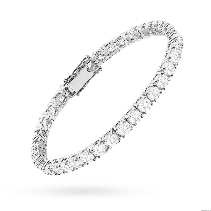 Bransoletka B0039 z diamentami białe złoto