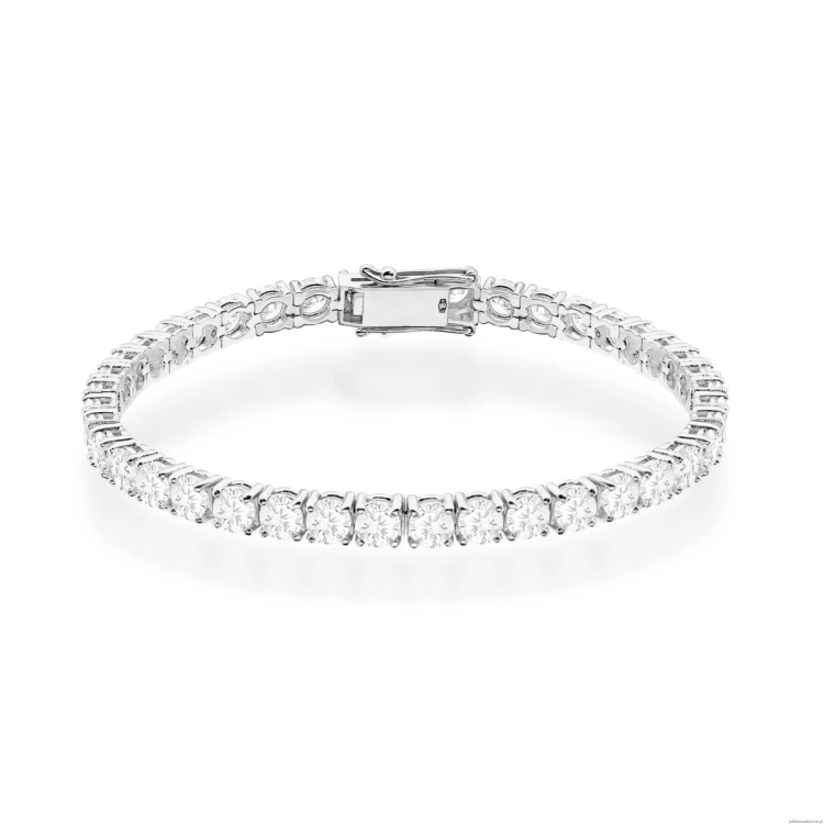 Bransoletka B0039 z diamentami laboratoryjnymi białe złoto