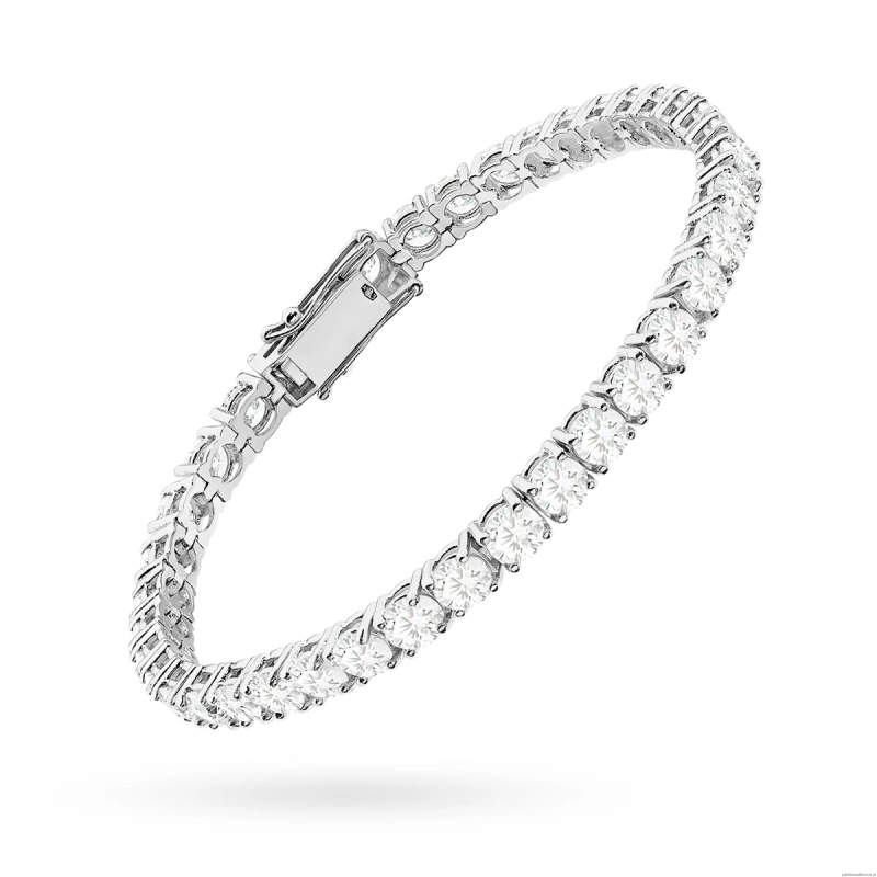 Bransoletka B0039 z diamentami białe złoto