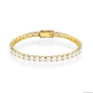 Bransoletka B0039 z diamentami żółte złoto