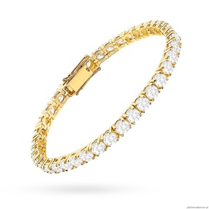 Bransoletka B0039 z diamentami żółte złoto