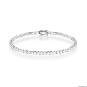 Bransoletka B0039 z diamentami laboratoryjnymi białe złoto
