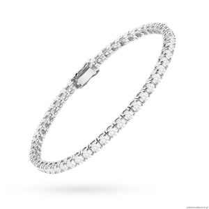 Bransoletka B0039 z diamentami laboratoryjnymi białe złoto