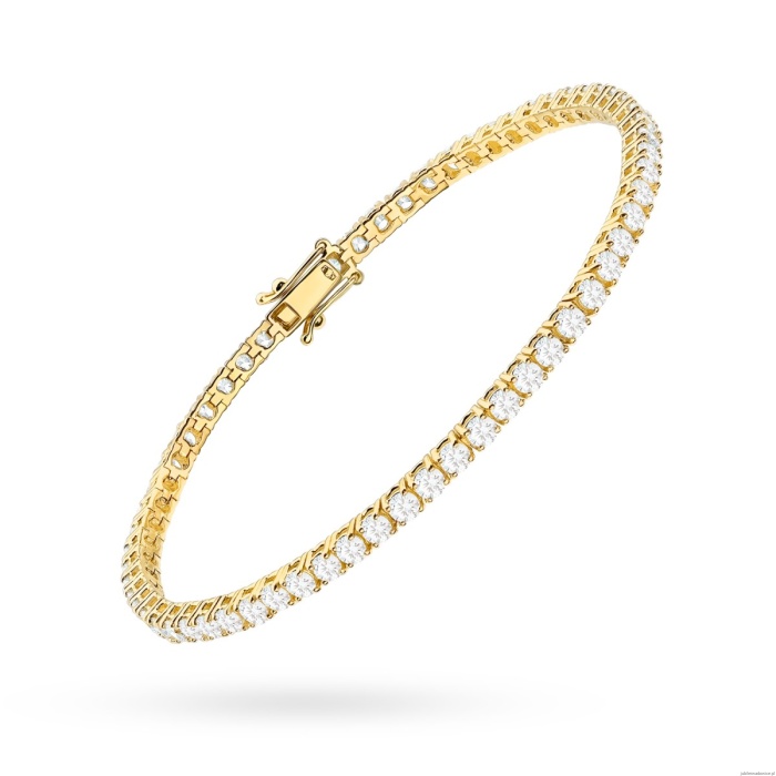 Bransoletka B0039 z diamentami żółte złoto