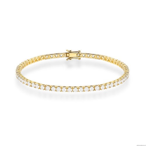 Bransoletka B0039 z diamentami żółte złoto
