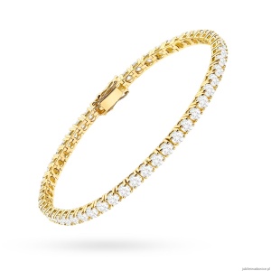 Bransoletka B0039 z diamentami żółte złoto