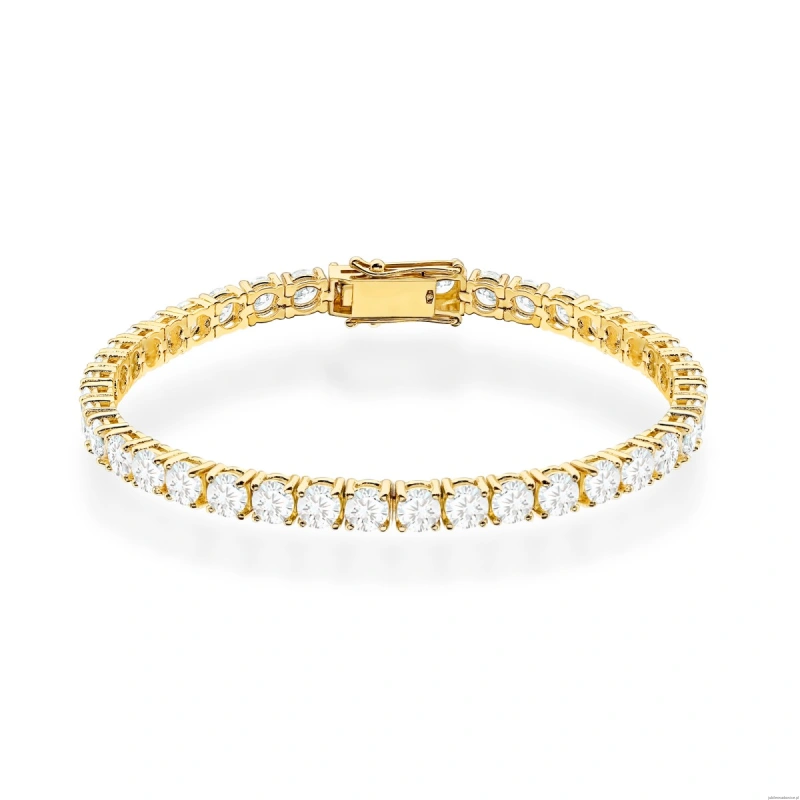 Bransoletka B0039 z diamentami żółte złoto