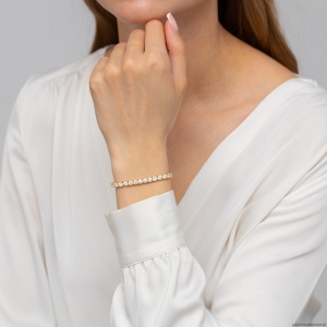 Bransoletka B0039 z diamentami żółte złoto
