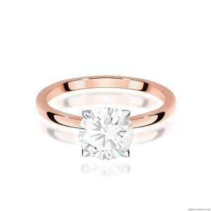 Pierścionek W0687 Diament Laboratoryjny 2,00ct różowe złoto