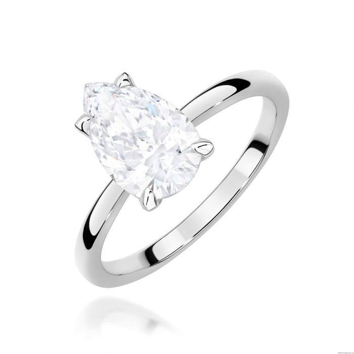 Pierścionek W0689 Diament Laboratoryjny 1,50ct białe złoto
