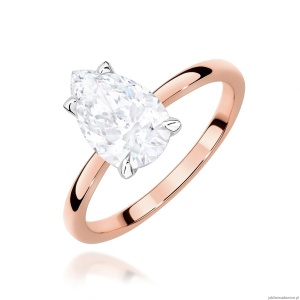 Pierścionek W0689 Diament Laboratoryjny 1,50ct różowe złoto