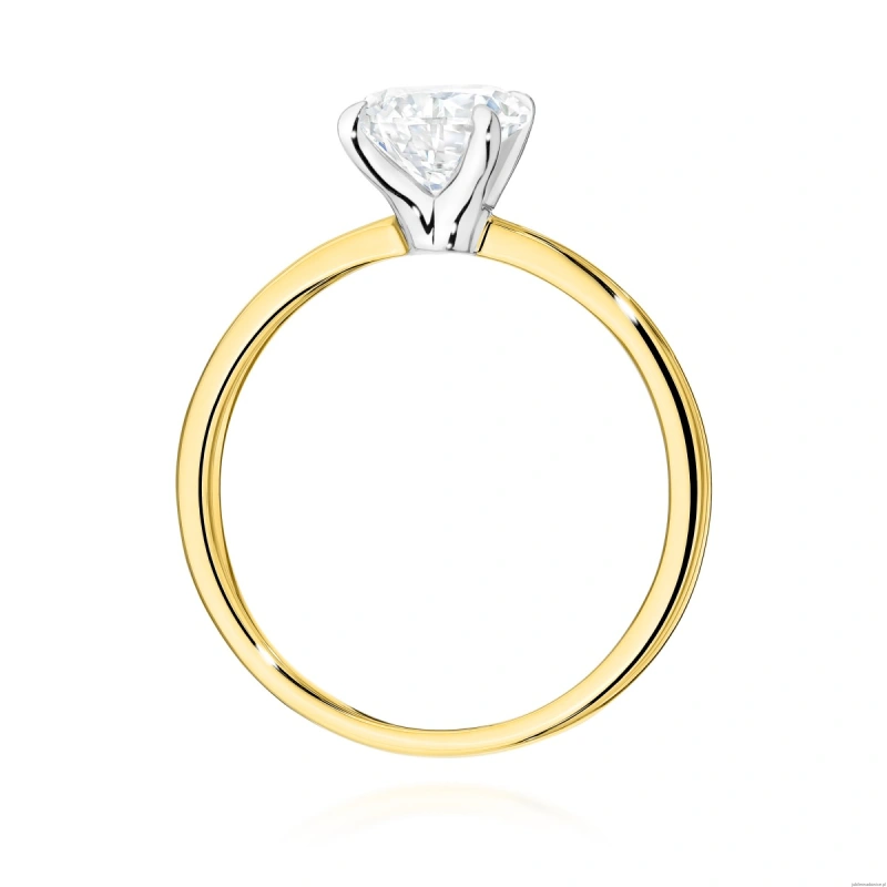 Pierścionek W0689 Diament Laboratoryjny 1,50ct żółte złoto
