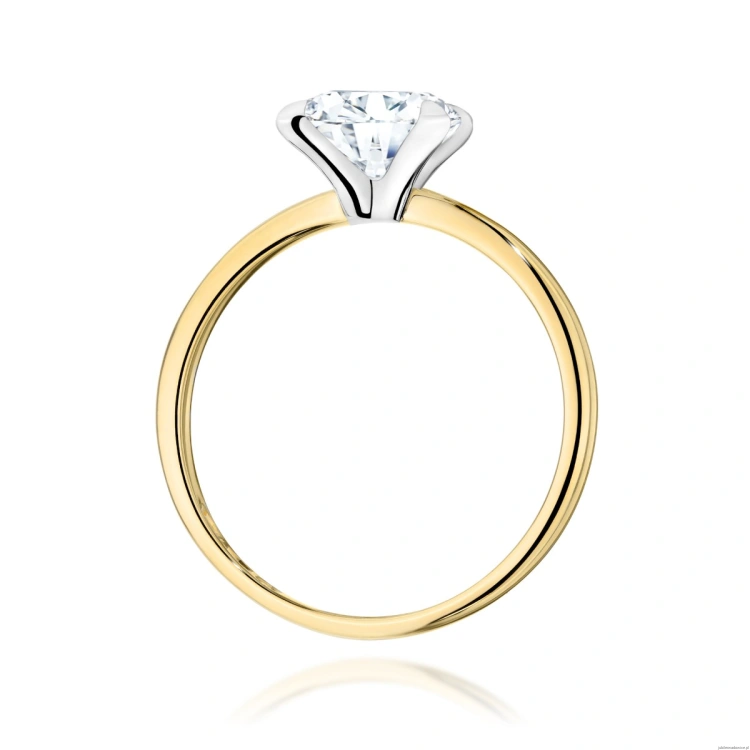 Pierścionek W0688 Diament Laboratoryjny 1,50ct żółte złoto