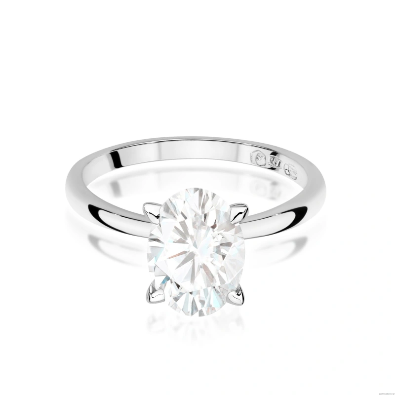 Pierścionek W0688 Diament Laboratoryjny 1,50ct białe złoto 375