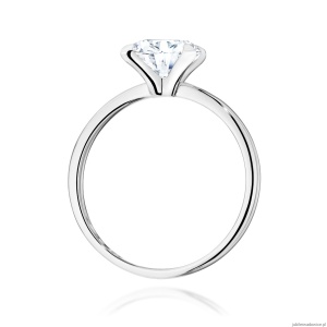 Pierścionek W0688 Diament Laboratoryjny 1,50ct białe złoto 375