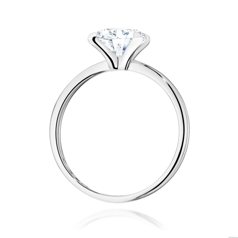 Pierścionek W0688 Diament Laboratoryjny 1,50ct białe złoto 375