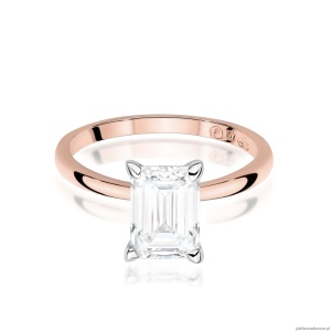 Pierścionek W0691 Diament Laboratoryjny 1,50ct różowe złoto