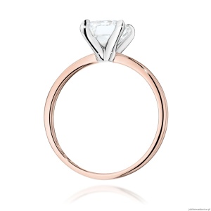 Pierścionek W0691 Diament Laboratoryjny 1,50ct różowe złoto