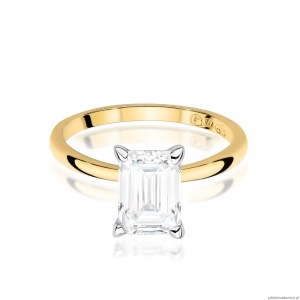 Pierścionek W0691 Diament Laboratoryjny 1,50ct żółte złoto