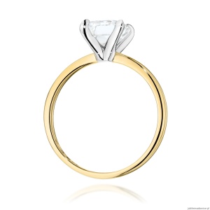 Pierścionek W0691 Diament Laboratoryjny 1,50ct żółte złoto
