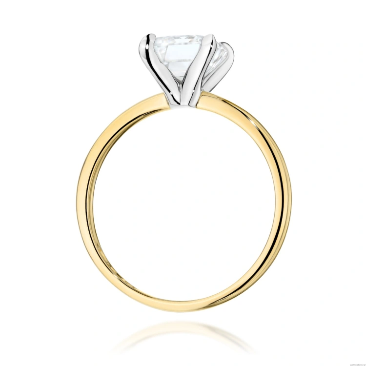 Pierścionek W0691 Diament Laboratoryjny 1,50ct żółte złoto
