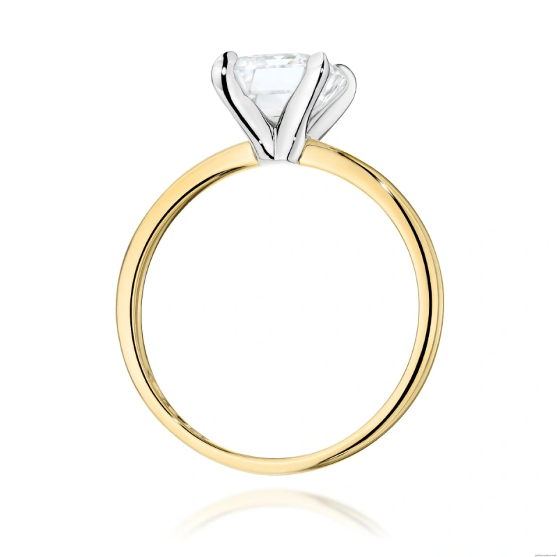 Pierścionek W0691 Diament Laboratoryjny 1,50ct żółte złoto