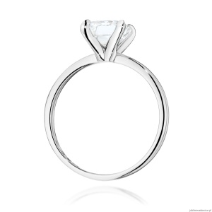 Pierścionek W0691 Diament Laboratoryjny 1,50ct białe złoto 375