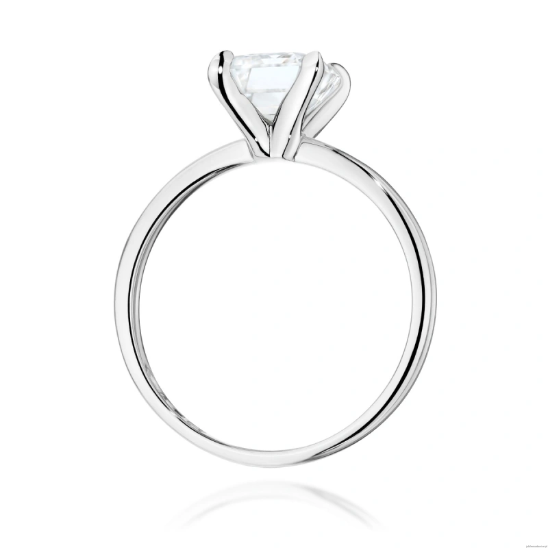 Pierścionek W0691 Diament Laboratoryjny 1,50ct białe złoto 375