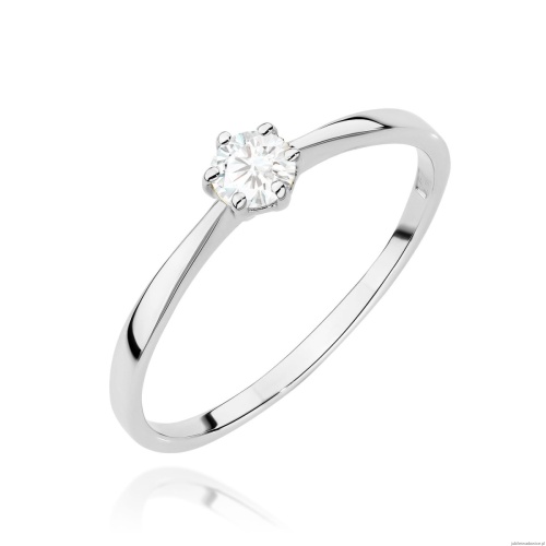 Pierścionek W579 Diament Laboratoryjny 0,20ct białe złoto