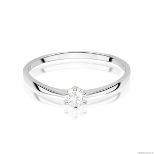 Pierścionek W579 Diament Laboratoryjny 0,20ct białe złoto
