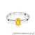 Pierścionek W0685 Diament laboratoryjny żółty 0,50ct białe złoto