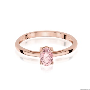 Pierścionek W0685 Diament laboratoryjny różowy 0,50ct różowe złoto