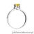 Pierścionek W0106 Diament Laboratoryjny żółty 0,50ct białe złoto
