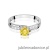 Pierścionek W0106 Diament Laboratoryjny żółty 0,50ct białe złoto