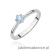 Pierścionek W0256 Diament Laboratoryjny niebieski 0,15ct białe złoto