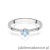 Pierścionek W0256 Diament Laboratoryjny niebieski 0,15ct białe złoto