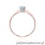 Pierścionek W0256 Diament Laboratoryjny niebieski 0,15ct różowe złoto